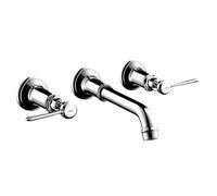 3 Hole Basin Tap Montreux and lever handles for concealed installation Chrome Axor