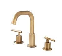 3 Hole Bathroom Taps Vintage 3 Hole Basin Taps Antique with Double Handle 360° Rotation,Big Bend C LWX