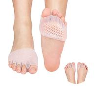 3-Hole Bunion Corrector Protector 5-Hole Big Toe Straighteners Gel Toe Separator Foot Splint Support for Hallux Valgus, Overlapping, Hammer, Turf, Bent Toe Day and Night Pain Relief 2 Pair Set