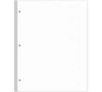 3-Hole Dotted Paper Refills, Letter Size Dot Grid Filler Paper, 100Sheets / 200Pages Loose-Leaf Paper, 100gsm White Paper, 8.5'' x 11''