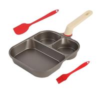 3 Hole Egg Frying Pans - Pancake Pan Non Stick | Lid Induction Eggs Cooker, Ergonomic Handle Egggs Skillet, Morning Meal Preparation, Chef Kitchen Cooking Sandwich Omelette Pancakes Making