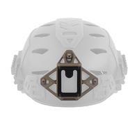 3-Hole Helmet NVG Shroud Mount for Airsoft & Training, Triangle Low-Profile Base, Bayonet Slot, Stable Retention, Fits High/Mid-Cut & Bump Helmets(Brown)