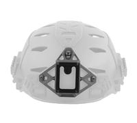 3-Hole Helmet NVG Shroud Mount for Airsoft & Training, Triangle Low-Profile Base, Bayonet Slot, Stable Retention, Fits High/Mid-Cut & Bump Helmets(Grey)