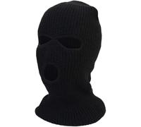3 Hole Knitted Full Face Cover Warm Ski & Cycling Balaclava | Black Phoenix Warrior Style Mask for Men Women, Boys and Girls (3 Hole Balaclava)