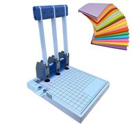 3-Hole Manual Paper Punch, Adjustable Positioning Ruler, Punches 150 Pages, 15mm Thickness, 83mm Spacing, with Paper Cutter, for Home School Office