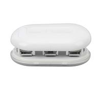 3 Hole Puncher, Manual Handheld Paper Punch for Standard 28mm Binders, Mini DIY Loose Leaf Punching Machine with Built - in Lock for Home Dorm Office Use (White)