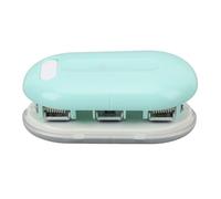 3 Hole Puncher Manual Paper Punch, Handheld Mini Hole Puncher for Loose Leaf Binder, Precise 28mm Spacing with Built - in Lock, ABS and Iron Construction for Home Dorm (Green)