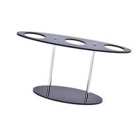 3 Hole Reusable Detachable DIY Acrylic Ice Cream Display Stand Baking Cake Cones Cupcake Cooling Rack Drawer Rack Stand(Black)