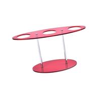 3 Hole Reusable Detachable DIY Acrylic Ice Cream Display Stand Baking Cake Cones Cupcake Cooling Rack Drawer Rack Stand(Red)
