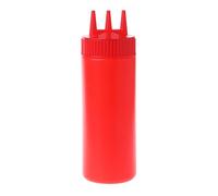 3 Hole Squeeze Bottle Condiment Dispenser Sauce Vinegar Oil Ketchup Cruet Bin