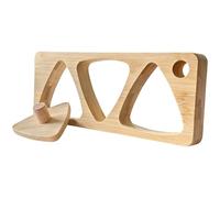 3-Hole Wood Onigiri Mold, Wooden DIY Rice Ball Mold Kit with Press Plate, Triangle Sushi Maker, Natural & Safe, Easy to Clean Kitchen Tool for Bento, 10.7 x 4.1 in