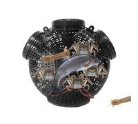 3 Holes 28x28 Cm PP Fishing Bait Traps Portable Crab Catching Cage Crawfish Net Cages Minnow Crawdad Shrimp Bait Cast Net Dip Cages For Catching Crabs, Crayfish, Herring, Shrimp, And Small Fish