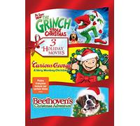 3 Holiday Movies (Dr. Seuss’ How the Grinch Stole Christmas / Curious George: A Very Monkey Christmas / Beethoven’s Christmas Adventure)