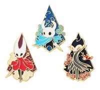3 Hollow Knights Badge The Knight and Grimm Figure Brooch Hollow Knights Enamel Pin Cosplay Backpack Decor