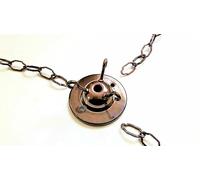 3 Hook Ceiling Rose with Gothic Chain & Screws in Antique Brass