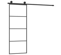 vidaXL Sliding Door with Hardware Set 76x205 cm ESG Glass&Aluminium