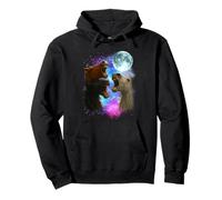 3 Horses Howling At The Moon Funny Horse Lover Equestrian Pullover Hoodie