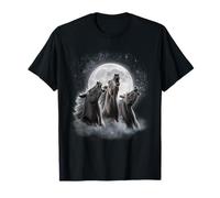 3 Horses Howling at The Moon Funny Horse Lover Equestrian T-Shirt