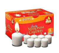 3 Hour Neironim Candles - Shabbat Neronim and Votive Wax Candle - 72 Count - by Ner Mitzvah