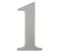 3" House Door Number Silver Anodised Self Adhesive, Times Roman, 1