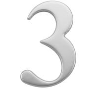 3" House Door Number Silver Anodised Self Adhesive, Times Roman, 3 | Self Adhesive Fixing, Silver Anodised Finish, Times Roman Style, Door Number Sign, 3 Inch Size