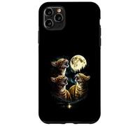 3 Howling Autumn Cat At Moon Vintage Funny 80s-90s Graphic Case for iPhone 11 Pro Max