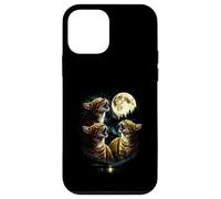 3 Howling Autumn Cat At Moon Vintage Funny 80s-90s Graphic Case for iPhone 12 mini