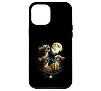 3 Howling Autumn Cat At Moon Vintage Funny 80s-90s Graphic Case for iPhone 12 Pro Max