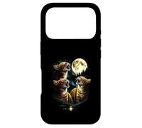 3 Howling Autumn Cat At Moon Vintage Funny 80s-90s Graphic Case for iPhone 17 Pro