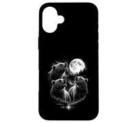 3 Howling Bear Moon Aurora Vintage Retro Style Funny 80s-90s Case for iPhone 16 Plus