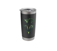 3 Howling Pig Lunar Full Moon Eclipse Cosmic Forest Green Stainless Steel Insulated Tumbler