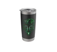 3 Howling Raccoon Full Moon Eclipse Cosmic Green Forest Stainless Steel Insulated Tumbler