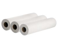 3 Hygiene White Roll for Professional Use. Disposable & Easy to Set Up Sanitary Solution. Medical & Beauty Environments. 40 m Tear Off White Couch Roll, Individually Wrapped Paper Roll (3)
