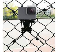 3 in 1 Action Camera Chain Link Fence Mount Holder for Waterproof Action Camera/Digital Camera/Smartphone - Ideal Backstop Camera Mount for Recording Baseball,Basketball,Softball and Tennis Games