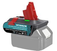 3-in-1 Adapter for Makita to for Dyson V6+V7+V8 Cleaner w/Buckle Lock | Convert for Makita LXT 18V Battery to Replace for Dyson V6 V7 V8 Battery, Work for V6 V7 V8 Vacuum Cleaners