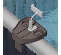 3-in-1 Adjustable Cup Holder & Phone Holder for Hot Tubs Pools & Spas - Anti-Slip Drink Tray with Drain Holes Essential Bathtub Accessory Perfect Poolside nizer