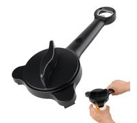 3-in-1 Adjustable Jar Opener, Tin Opener with Long Handle,Multifunctional Bottle and Can Opener for Lid Gripper for Weak Hands, Seniors, Arthritis, Daily Life（Black）