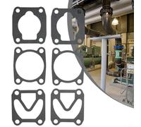 3-in-1 Air Compressor Cylinder Head Base Valve Plate Gaskets and Washers Set, 6-Piece Black Plastic Sealing Kit for Air Compressor Repair