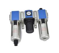 3 in 1 Air Compressor Filter Regulator Lubricator 1/4 inch Connection | Combined unit reduces equipment wear and corrosion by removing moisture and particulates from compressed air.