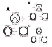 3 in 1 Air Compressor Valve Plate Gaskets and Washers Set, Cylinder Head Base Replacement Parts for Compressor Repair, Pneumatic Tool Gaskets Maintenance Kit fo(C)