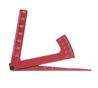 3-in-1 Aluminum RC Car Height Gauge Tool - Adjustable Camber & Ride Dip Angle Ruler for Chassis Suspension Set - Metal Wheel Alignment Tool (Red)
