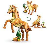 3 in 1 Animal Building Block Set, Animal Figure with 3 Building Options - Horses, Kangaroos, Foxes, 532 PCS Creative Animals Bricks Model Toys, Gifts for Teens and Adults