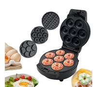 3-in-1 Appliance for Eggs, Pancakes, Donuts & Waffles - Includes 3 Removable Non-Stick Cooking Plates for Easy Cleaning