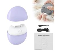 3 in 1 Automatic Electric Nail Clipper, 2026 New Nail Trimmer with Light & Nail Scraps Storage, Quiet Electric Toenail Clippers for Seniors Adults (Purple)