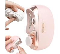 3-in-1 Automatic Electric Nail Clipper with Polishing & Light - Dual Speed Adjustable Trimmer for Toes and Fingers, Safe Comfortable Nail Care for Kids and Adults (Pink)