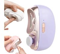 3 in 1 Automatic Electric Nail Clipper with Polishing, Two-Speed Adjustment Electric Toe Nail Clippers Nail Cutter with Light，Safe and Convenient Nail Trimmer, for Thick Nails for Seniors (Purple)