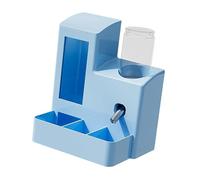 3-in-1 Automatic Hamster Feeder, Lightweight Versatile Container, Feeding Station Dispenser for Patio, Chinchillas, Small Animals- Blue 80ml Bottle