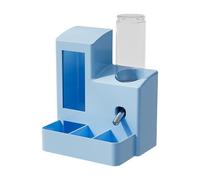 3-in-1 Automatic Hamster Feeder with Water Bottle, Food Container Bowl, Feeding Station for Chinchillas, Small Animals, 80ml/120ml Options- Blue 120ml Bottle
