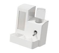 3-in-1 Automatic Hamster Feeder with Water Bottle, Food Container Bowl, Feeding Station for Chinchillas, Small Animals, 80ml/120ml Options- White 80ml Bottle