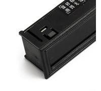 3-in-1 Automotive Voltage Meter Thermometer and Clock Kit for 12V Vehicles with Bright LED Digital Readout (Red)